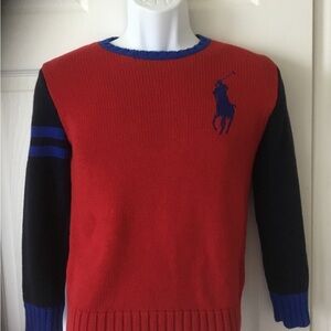 Polo by Ralph Lauren Boys Red and Blue Crewneck Sweater